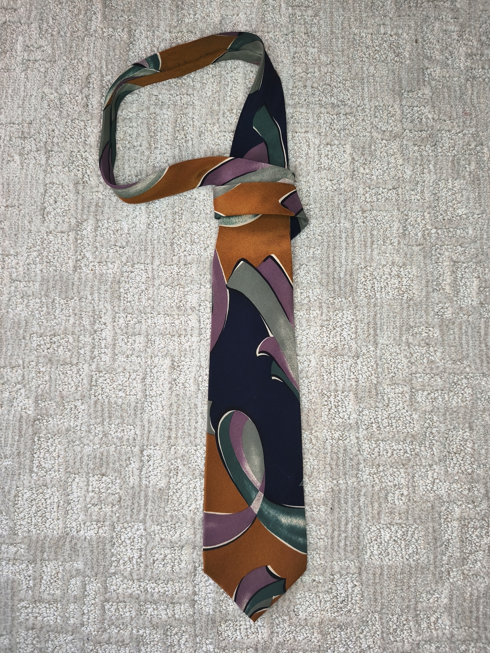 Enrico Guccini Men's Tie Classic Abstract Hand Made In Italy 100% Silk 57'x3,5'